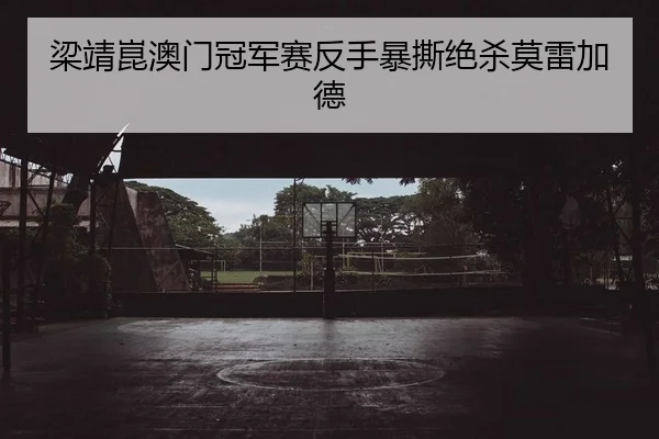 梁靖崑澳门冠军赛反手暴撕绝杀莫雷加德